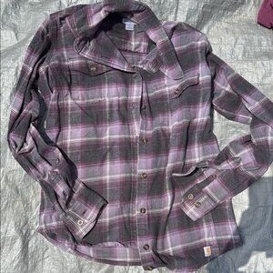 Carhartt Women's Plaid Jacket - Gray and Purple